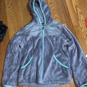The North Face Gray and Teal Jacket